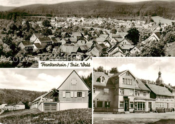 Frankenhain Thueringen Panorama Bungalows Dorfpartie