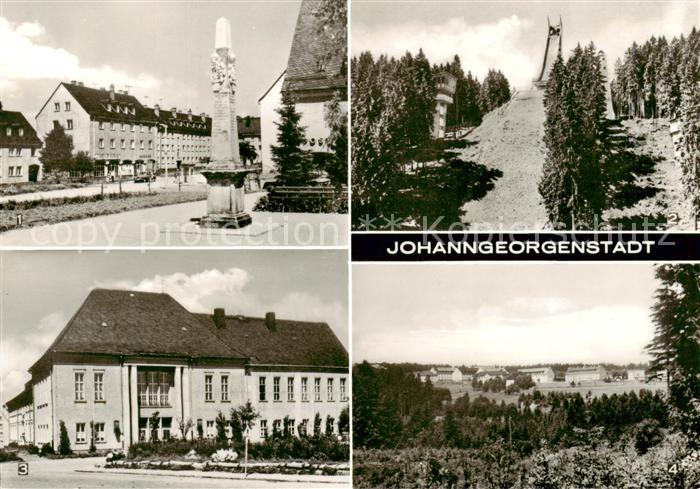 Johanngeorgenstadt Postmeilensaeule Erzgebirgsschanze Kulturhaus Karl Marx OT Sc