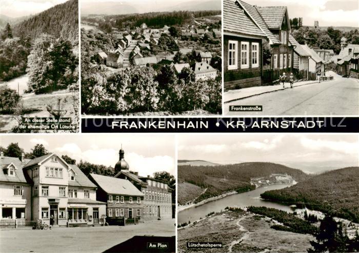 Frankenhain Thueringen Standort des ehem Dorfes Luetsche Panorama Frankenstrasse