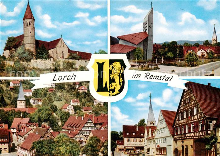 Lorch Wuerttemberg Kloster Lorch Kath und Ev Kirche Stadtmitte Hauptstrasse