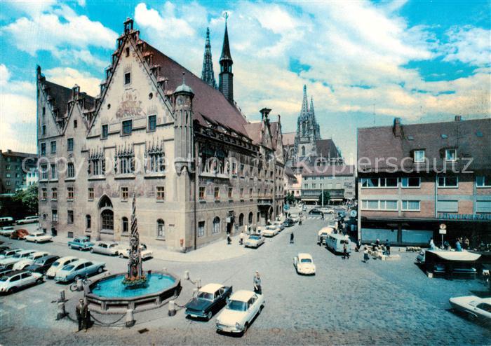 Ulm  Donau Rathaus Marktplatz