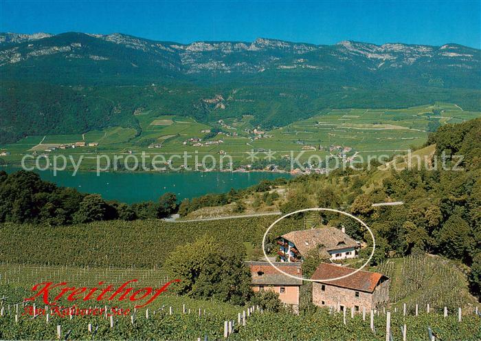 Kaltern Caldaro Suedtirol IT Kreithof Kalterersee Panorama