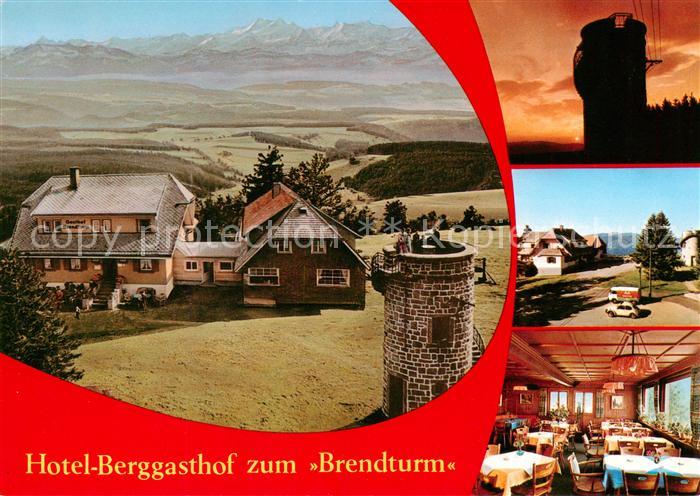 Furtwangen Hotel Berggasthof zum Brendturm Fliegeraufnahme Gastraum