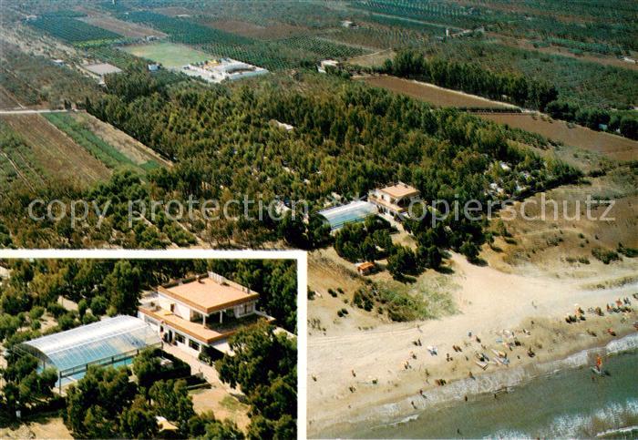 Ribera de Cabanes Castellon ES Vista general del Camping Torre la Sal y detalle