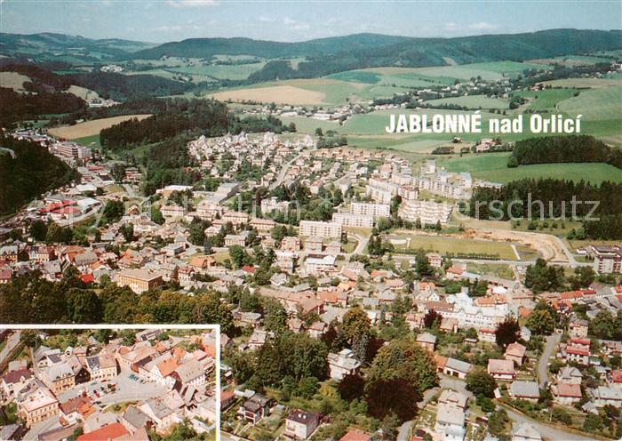 Jablonne nad Orlici CZ Fliegeraufnahme Detail namesti 5 kvetna