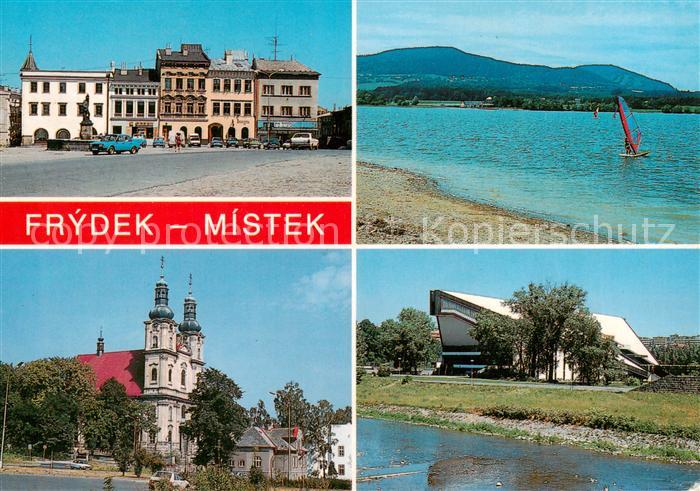 Frydek-Mistek Friedeck CZ Teilansichten Surfer Kirche