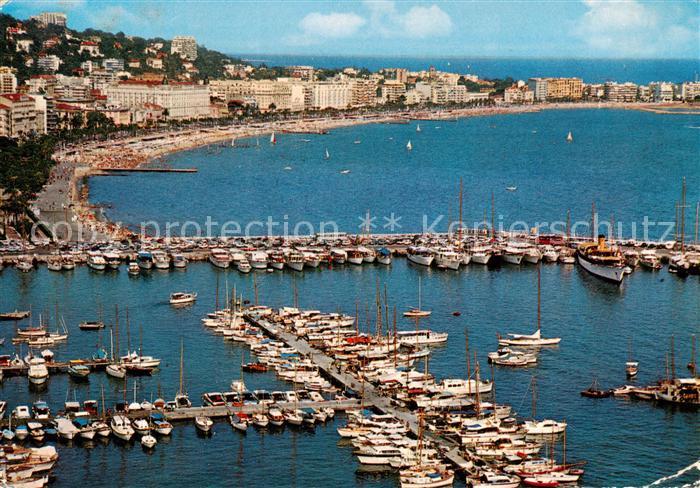 Cannes 06 Le Port La Croisette Vue aerienne