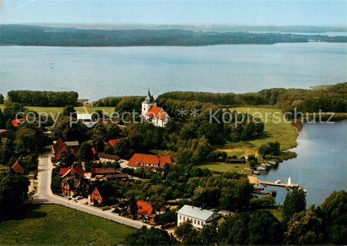 Bosau am Grossen Ploener See Fliegeraufnahme