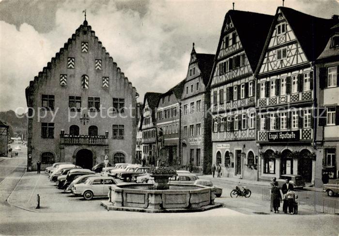Bad Mergentheim Marktplatz mit Brunnen