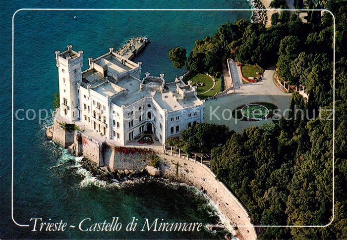 Trieste Triest IT Castello di Miramare Fliegeraufnahme