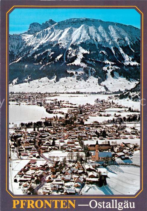 Pfronten Ostallgaeu Bayern mit Aggenstein und Breitenberg Fliegeraufnahme