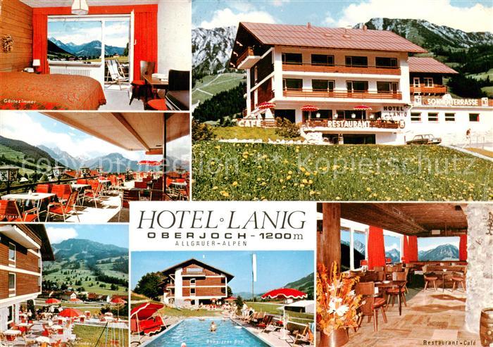 Oberjoch Bad Hindelang Hotel Lanig Cafe Restaurant Sonnenterrasse Schwimmbad