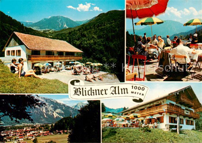 Ruhpolding Bayern Blickner Alm Terrasse Panorama