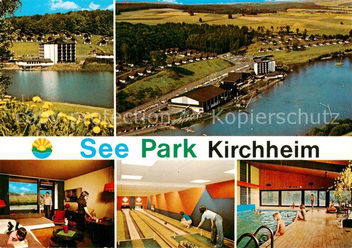 Kirchheim Hessen Seepark Seehotel Fliegeraufnahme Zimmer Kegelbahn Hallenbad