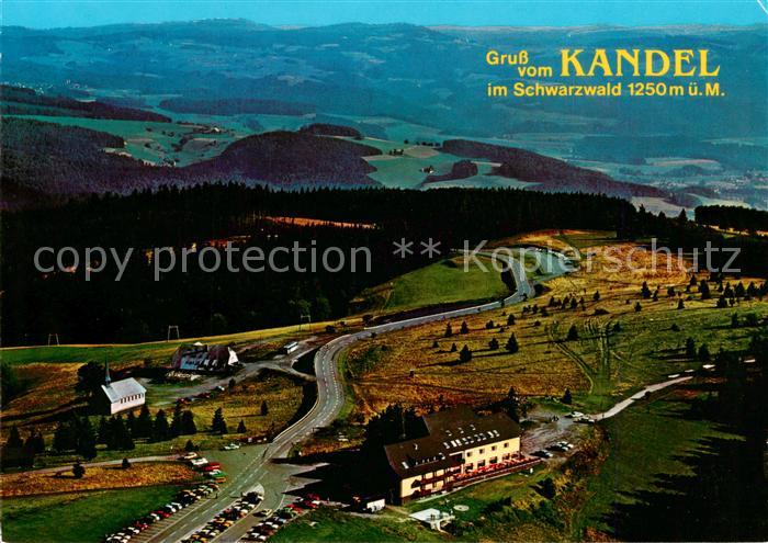 Kandel Breisgau Fliegeraufnahme mit Berghotel Berggasthaus Kandelhof und Pius Be