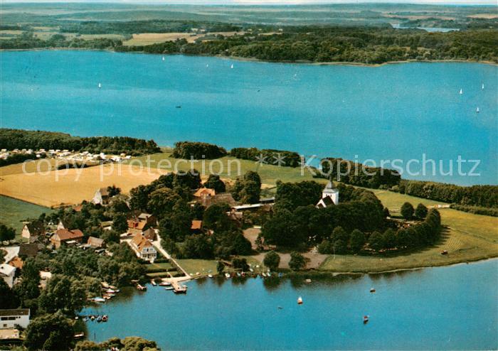 Bosau am Grossen Ploener See Fliegeraufnahme