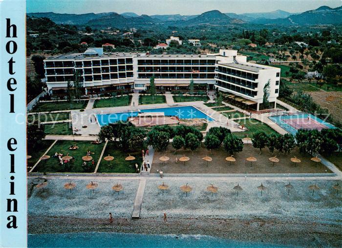 Rhodos Rhodes aegaeis Hotel Elina Fliegeraufnahme