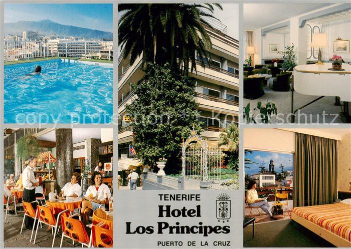 Puerto-de-la-Cruz Tenerife ES Hotel Los Principes Gastraum Terrasse Zimmer Freib