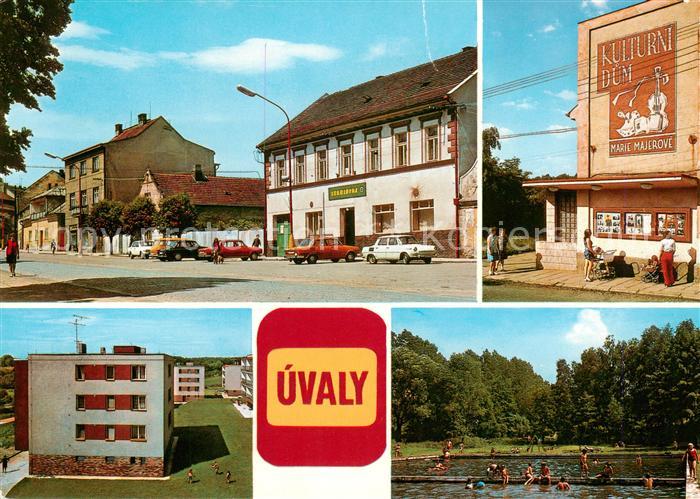 Uvaly CZ Namesti a Kulturni dum Marie Majerove Sidliste Koupaliste