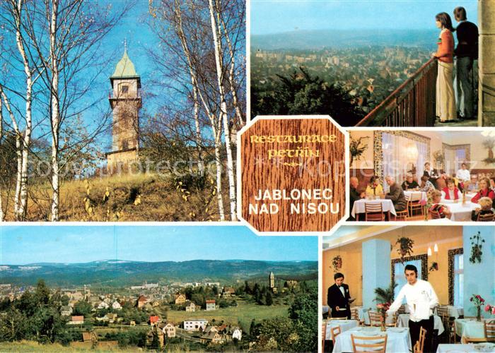 Jablonec nad Nisou Gablonz Neisse CZ Restaurace Petrin Panorama Vyhlidka s veze