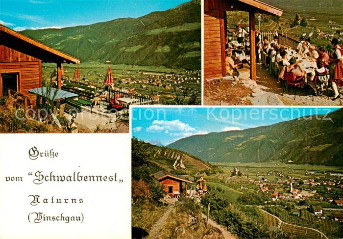 Naturns Naturno Suedtirol IT Jausenstation Schwalbennest Panorama