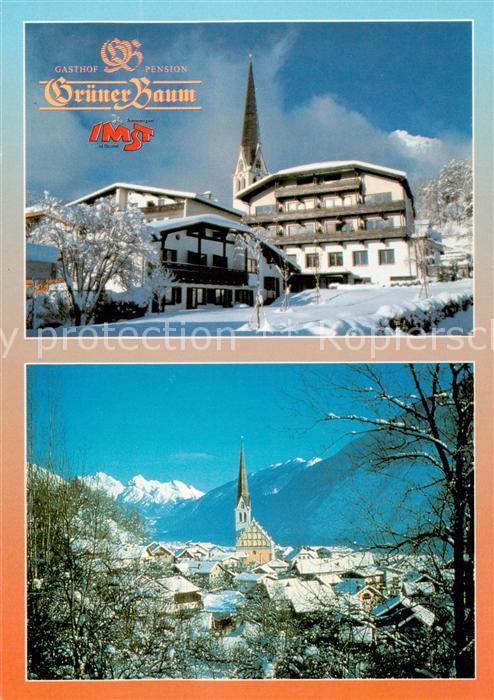 Imst Tirol Gasthof Pension Gruener Baum Kirche Panorama