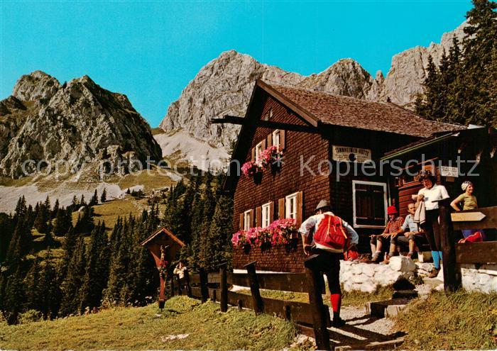 Tannheimerhuette 1740m Nesselwaengle Tirol AT Panorama