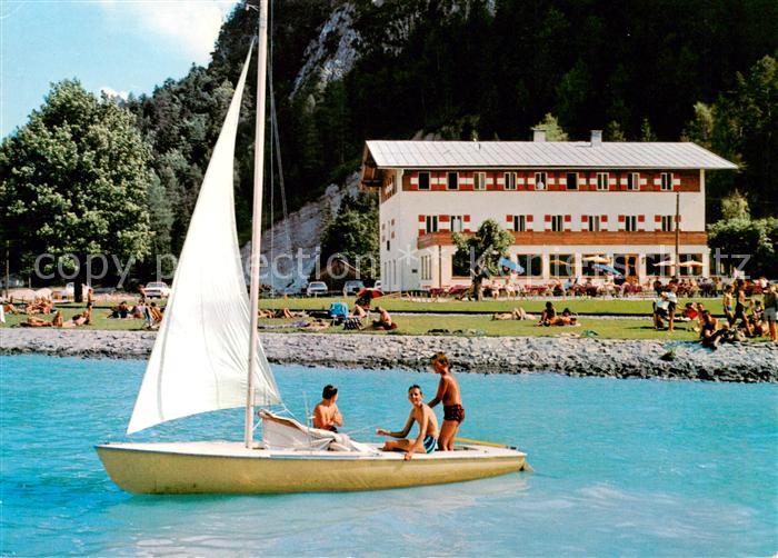 Maurach Achensee TiroL AT Gasthof Seespitze Segelboot