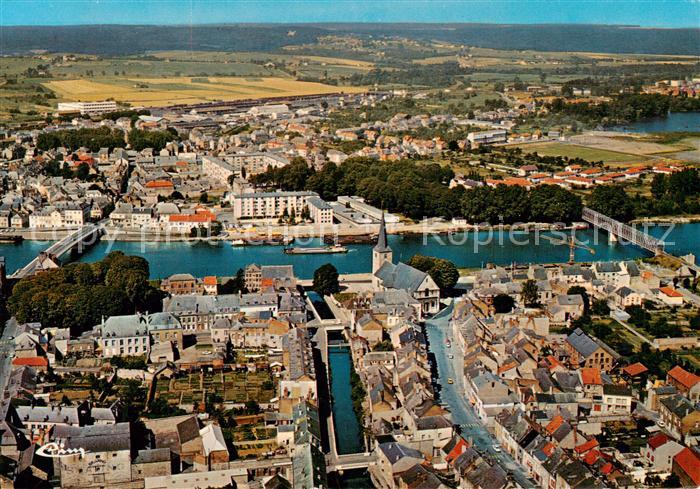 Givet Ardennes Vue aerienne Au premier plan le Petit Givet