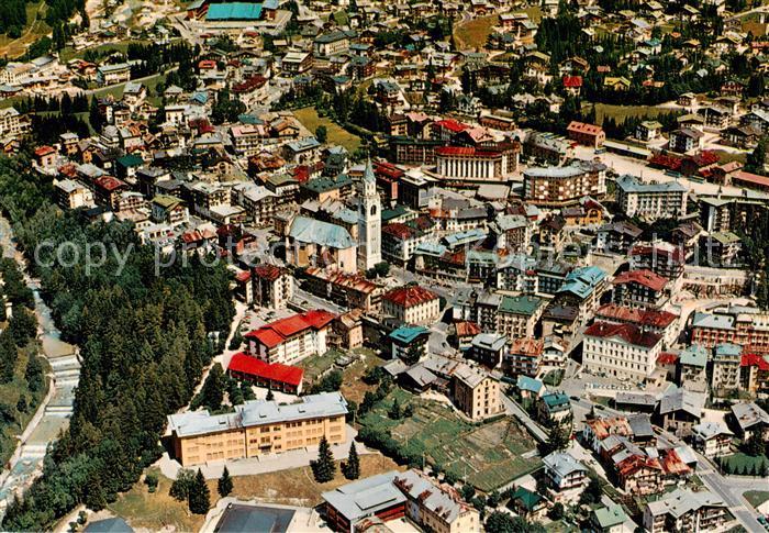 Cortina d Ampezzo IT Veduta aerea del centro