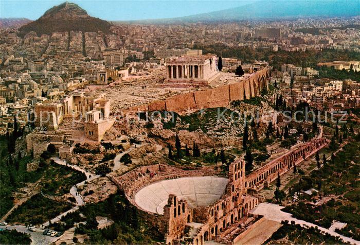 Athen Greece Fliegeraufnahme mit Akropolis