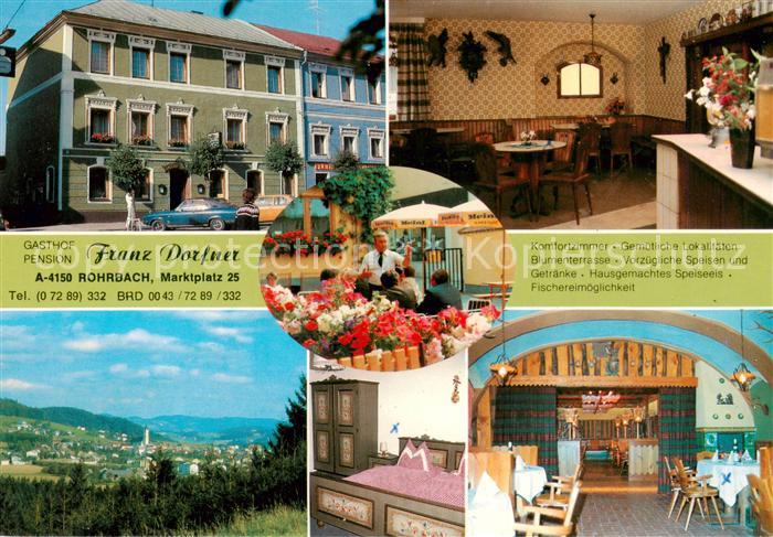 Rohrbach Oberoesterreich Gasthof Pension Franz Dorfner Gastraeume Zimmer Panoram