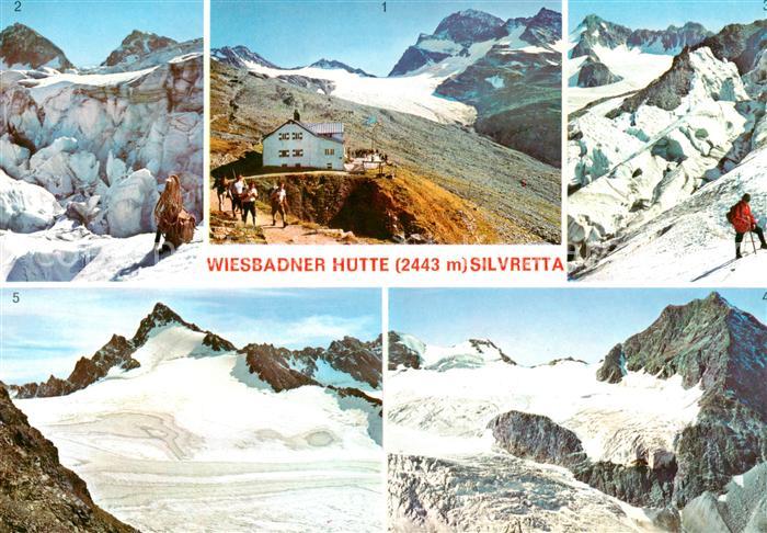 Wiesbadnerhuette Wiesbadener Huette Montafon AT Gr und Kl Piz Buin Dreilaendersp