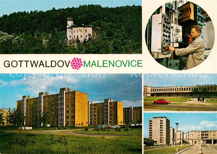 Gottwaldov Zlin CZ Hrad Predvadeni frezky v zavode ZPS Bloky obytnych domu noveh