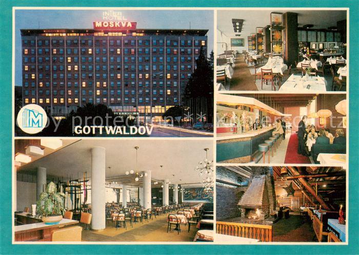 Gottwaldov Zlin CZ Interhotel Moskva Gastraeume Bar Foyer