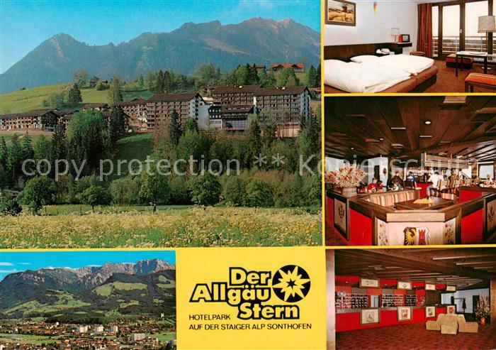 Sonthofen  Oberallgaeu Hotelpark Der Allgaeu Stern Zimmer Bar Foyer Panorama