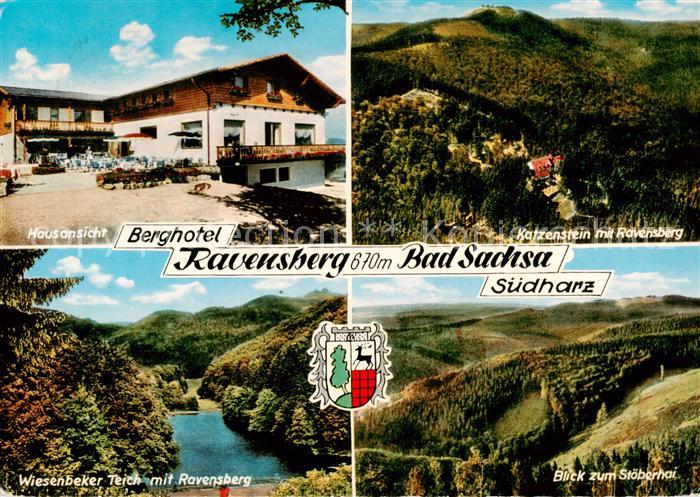 Bad Sachsa Harz Berghotel Ravensberg Hausansicht Katzenstein Wiesenbeker Teich m