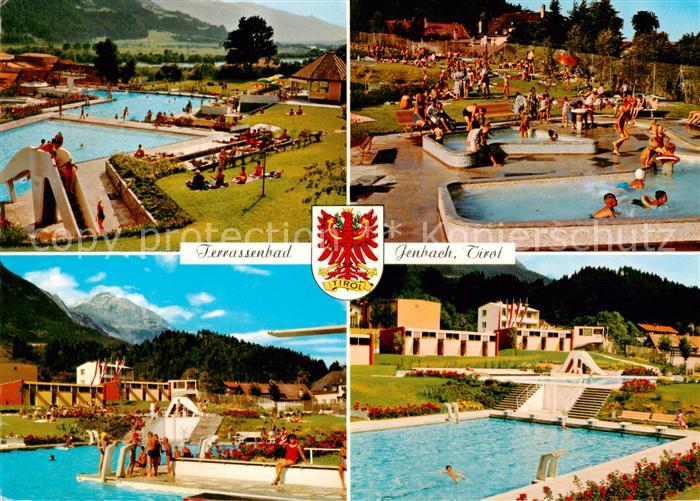 Jenbach Tirol AT Terrassenbad Teilansichten