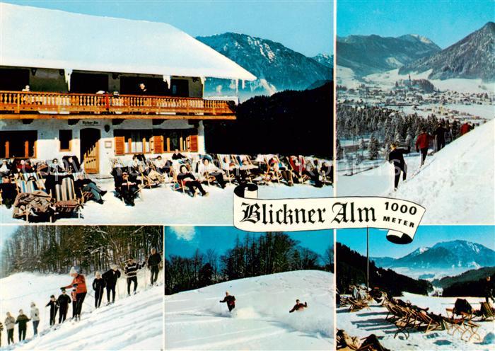 Ruhpolding Bayern Blickneralm Panorama Sonnenterrasse Skischule