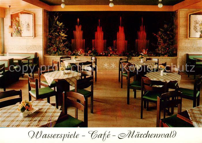 Sambachshof Wasserspiele Cafe Maerchenwald mit tanzenden Fontaenen