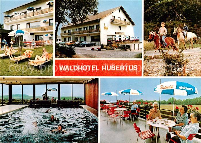 Oberzeuzheim Waldhotel Hubertus Liegewiese Ponyreiten Hallenbad Terrasse