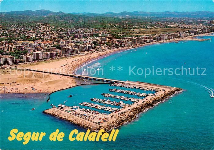 Segur de Calafell Tarragona ES Playa Fliegeraufnahme