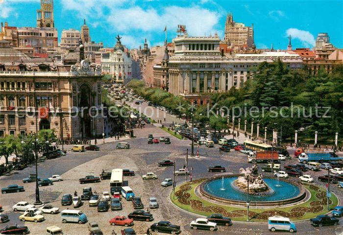 Madrid Spain Panoramica de la Plaza calle de Alcala