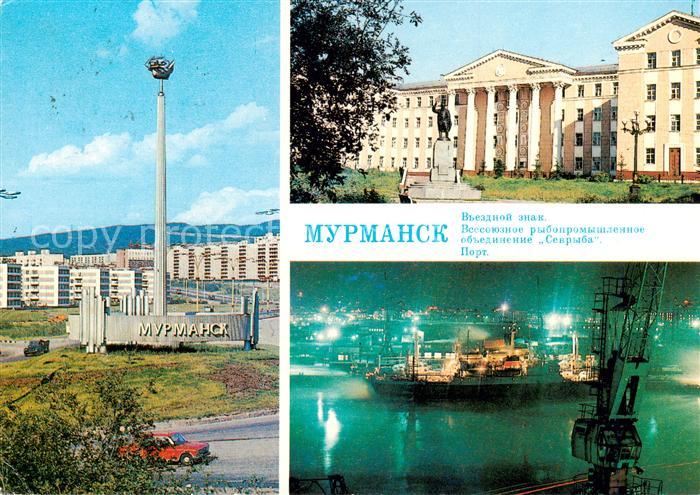 Murmansk Wilkommens Dtatue Hafen
