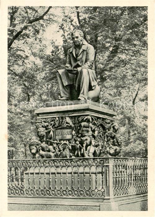 Leningrad St-Petersbourg ST-PETERSBURG RU Denkmal Krelovu I.A.