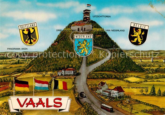 Vaals NL Panorama Aken Drielandenpunt Uizichttoren Hoogste Punt van Nederland Ho