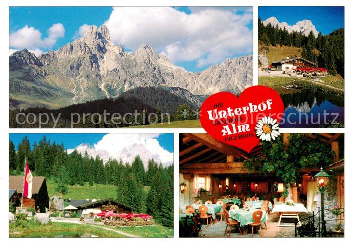 Filzmoos AT Unterhof Alm Berggasthof Blick gegen Torstein Almsee