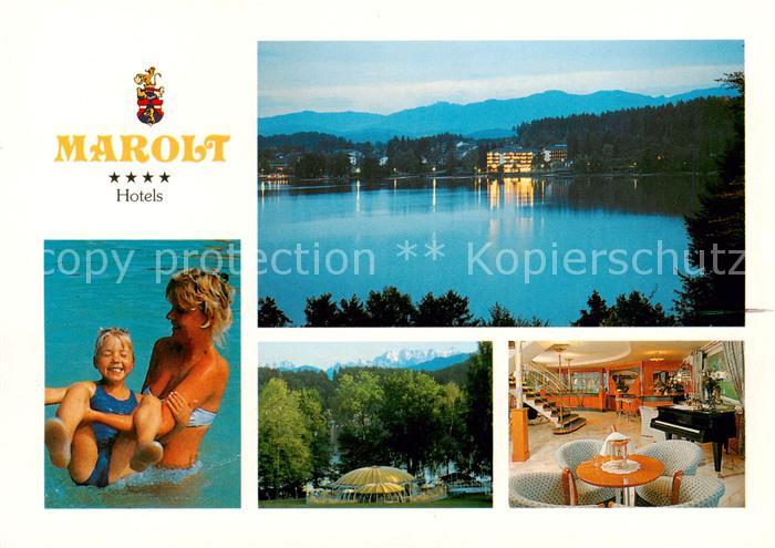 St Kanzian Klopeiner See Kaernten AT Hotel Marolt Panorama Blick ueber den Klope