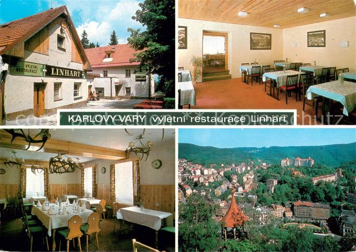 Karlovy Vary Karlsbad Vyletni restaurace Linhart Stadtpanorama