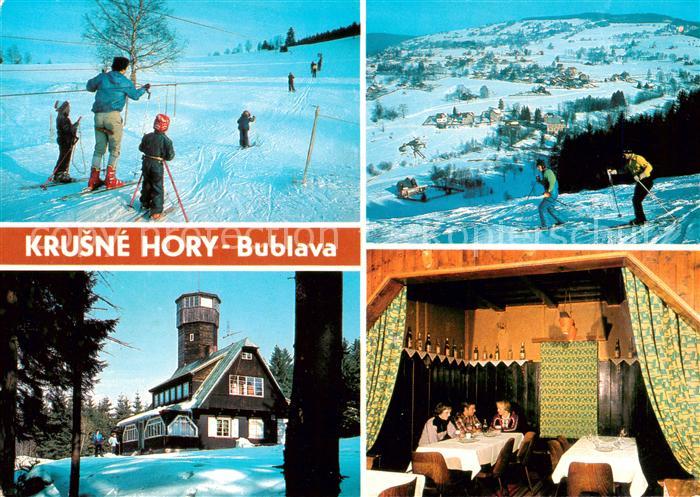 Krusne Hory CZ Bublava  Hotel Gaststube Skipisten